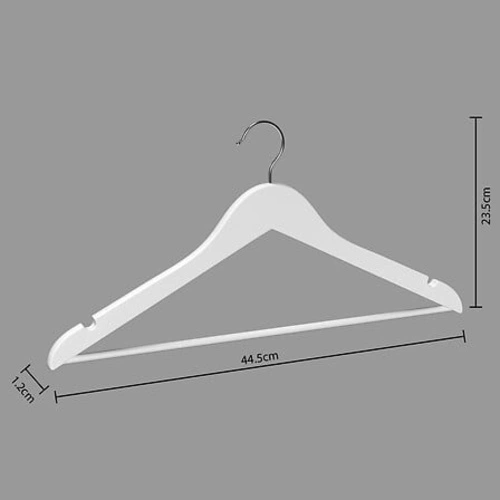 5five simply smart sada 5 bílých dřevěných ramínek na oblečení do skříně nebo šatny