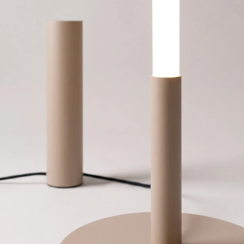 TRANG moderní LED stojací lampa do obývacího pokoje taupe 3000K