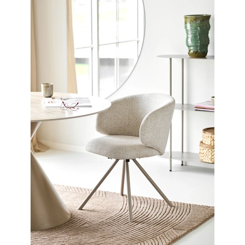 Fulham otočná čalouněná jídelní židle v pískové barvě