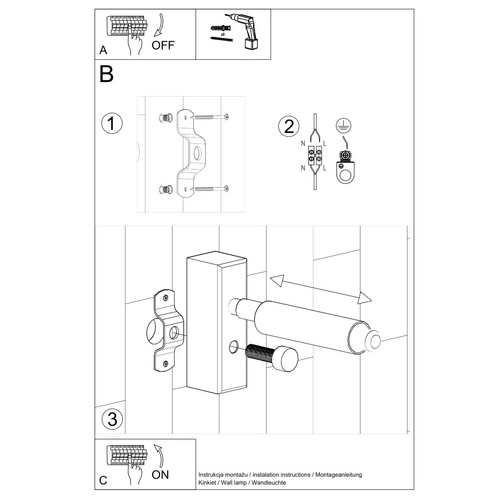 Nástěnné svítidlo EYETECH bílé moderní kovové do obýváku koupelny ložnice Sollux