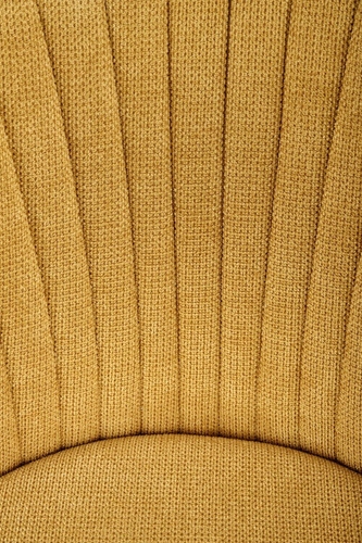 Čalouněná jídelní židle Odile Intesi hořčicová moderní na černých nohách