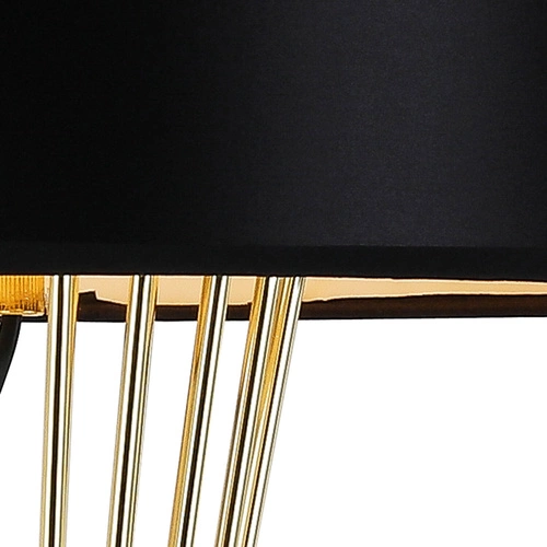 Moderní stolní lampa FILO TABLE černo-zlatá 85 cm s textilním stínidlem do obývacího pokoje Step into Design