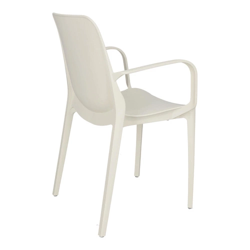 Zahradní židle Ginevra SCAB Design bílá s područkami, stohovatelná, moderní plast
