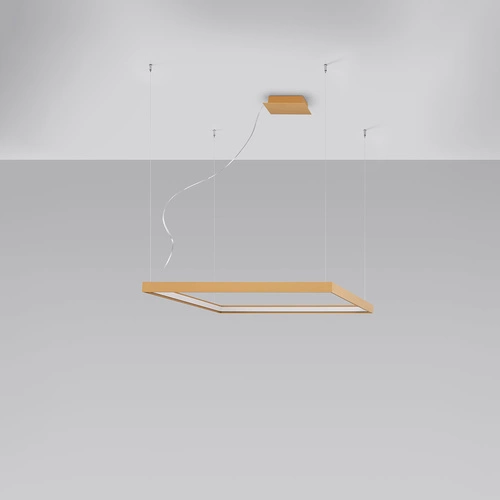 LED lustr Nelya M zlatý moderní do obýváku a nad stůl industriální 80 cm