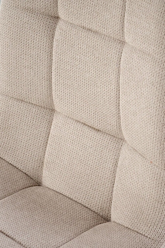 Čalouněná jídelní židle Fime béžová, moderní s černými kovovými nohami Intesi