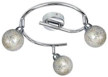 Moderní stropní LED lampa Kaleidoscope chrom nastavitelná do obýváku a ložnice 45 cm