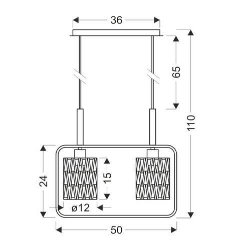Závěsné svítidlo Crown černé 2x40W E27 stínidlo béžové barvy