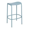Kovová barová stolička Trick modrá 65 cm moderní bez opěrky do kuchyně a k ostrůvku SCAB Design
