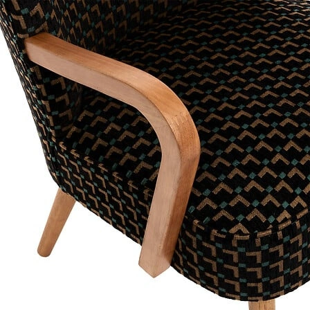 Křeslo kubečkové Chiara do obýváku černý vintage chenille Atmosphera