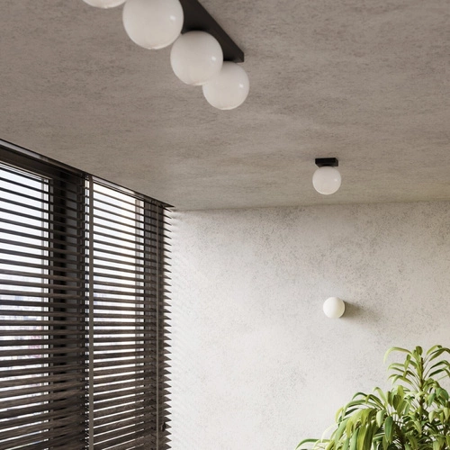 Moderní nástěnné svítidlo YOLI 1 černé SOLLUX LIGHTING koule do ložnice a obýváku 14 cm