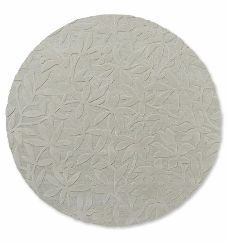 Vlněný kulatý koberec Cleavers 200x200 cm béžový do obývacího pokoje moderní ručně tkaný