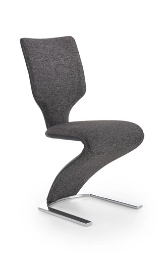 Jídelní židle Missisipi čalouněná ekokůže černá na lyžinách moderní Intesi