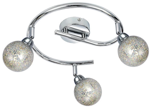 Moderní stropní LED lampa Kaleidoscope chrom nastavitelná do obýváku a ložnice 45 cm