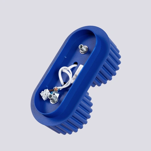 Moderní stropní svítidlo AURA 2 modré GX53 do obýváku a kuchyně hliník