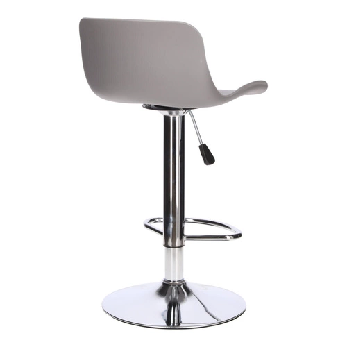 Barová židle s opěrkou Inge šedá výškově nastavitelná otočná moderní do kuchyně a k ostrůvku Intesi
