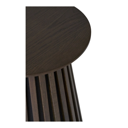 Kulatý konferenční stolek Osaka 40 cm dub kouřový skandinávský do obýváku