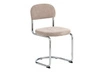 Čalouněná jídelní židle Griffin béžová na chromovaných ližinách