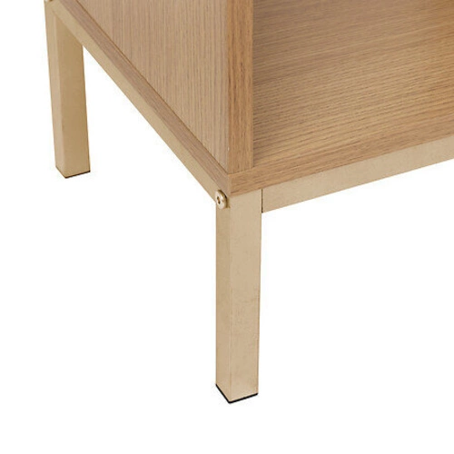 Moderní stojací knihovna Tasso přírodní s policemi do obýváku 5five simply smart