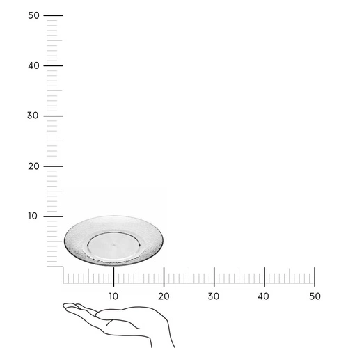 Jídelní talíř Estiva 20 cm průhledný plastový do kuchyně i na piknik, vhodný do myčky