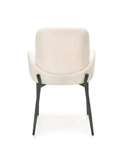 Čalouněná jídelní židle Perrol boucle krémová s područkami moderní Intesi