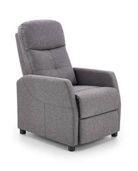 Rozkládací křeslo do obýváku Dativo šedé moderní čalouněné s funkcí spaní Intesi