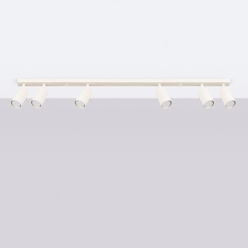 Stropní svítidlo RING 6L moderní béžové ocelové s nastavitelnými stínidly do obýváku