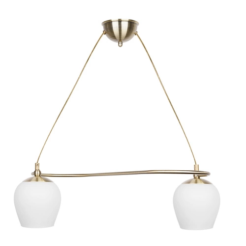 Závěsné svítidlo Serano moderní skleněné patina dvousvětelné do obýváku a jídelny