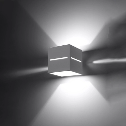 Moderní nástěnné svítidlo LOBO bílé hliníkové do ložnice a obývacího pokoje Sollux Lighting