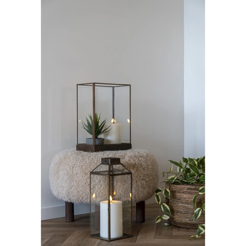 Vysoká skleněná lucerna Mysore gold