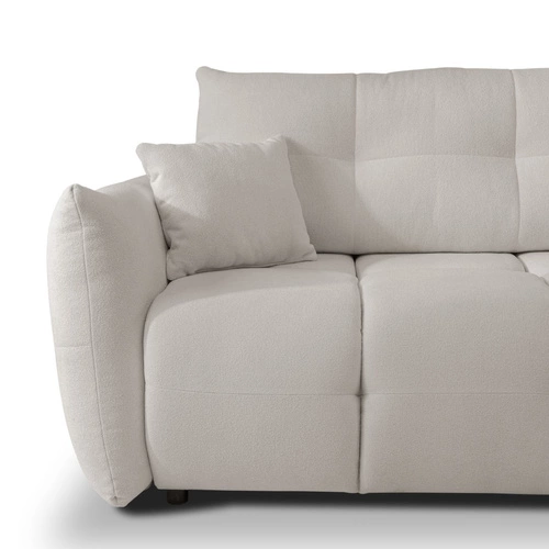 Rohová rozkládací pohovka pravá Bode šedá moderní do obýváku s úložným prostorem