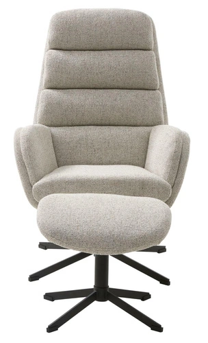 Relaxační křeslo Sifton s podnožkou bílé moderní do obýváku