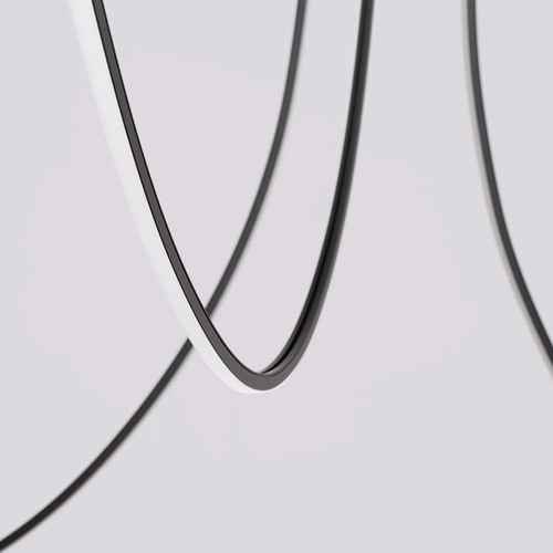 Moderní černý LED lustr ALVAR 3 do obýváku a jídelny 150 cm Thoro