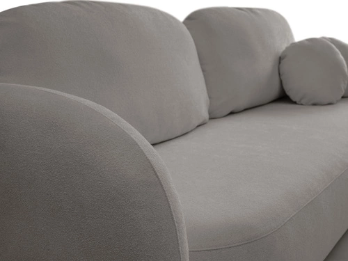 Rozkládací pohovka Salby pro 3 osoby s úložným prostorem a funkcí spaní šedá do obýváku