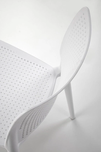 Zahradní plastová židle Sylie bílá Intesi moderní na zahradu a terasu stohovatelná