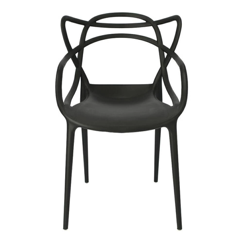 Jídelní židle Lexi černá inspirovaná Master chair moderní plastová stohovatelná