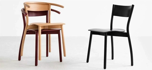 Dřevěná jídelní židle Fala Fameg moderní buková s tvarovanou opěrkou na míru