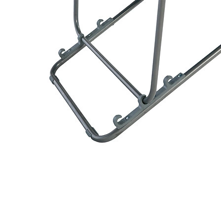 Zahradní lehátko Bilbao šedé skládací ocelové na terasu a balkon odolné vůči povětrnostním vlivům