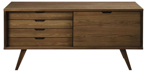 Komoda A-Line dub kouřový 160 cm moderní se zásuvkami na nožkách do obýváku Actona