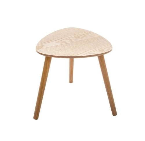 Sada 3 konferenčních stolků Mileo S dřevěných do obýváku skandinávských přírodních