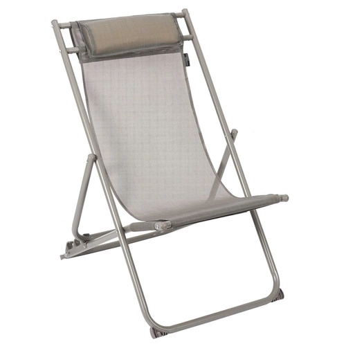 Zahradní lehátko Canard Ventos skládací s nastavitelným opěradlem tmavě béžové moderní