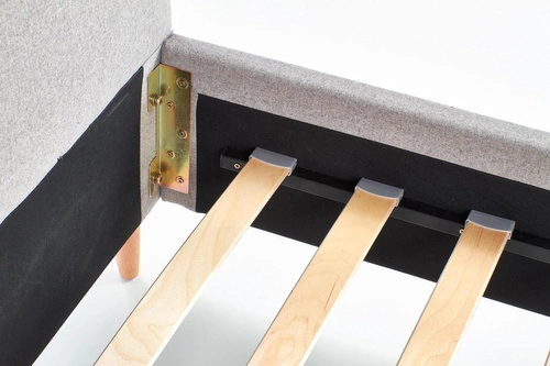 Čalouněná postel Dori 160x200 šedá do ložnice moderní s opěrkou Intesi