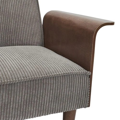 Rozkládací pohovka Scott šedá manšestrová 3místná s polohovatelným opěradlem do obýváku Intesi