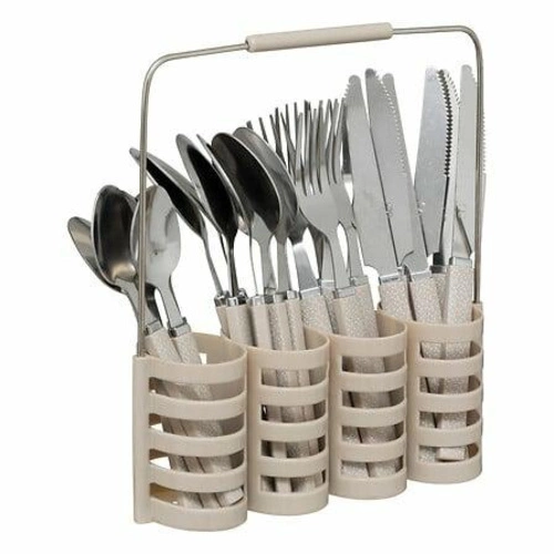 Sada 24dílných jídelních příborů béžová se stojanem Géo 5five simply smart