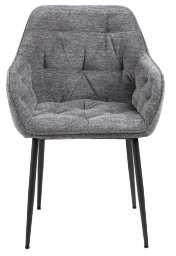 Čalouněná jídelní židle s područkami Brooke antracitová moderní Actona