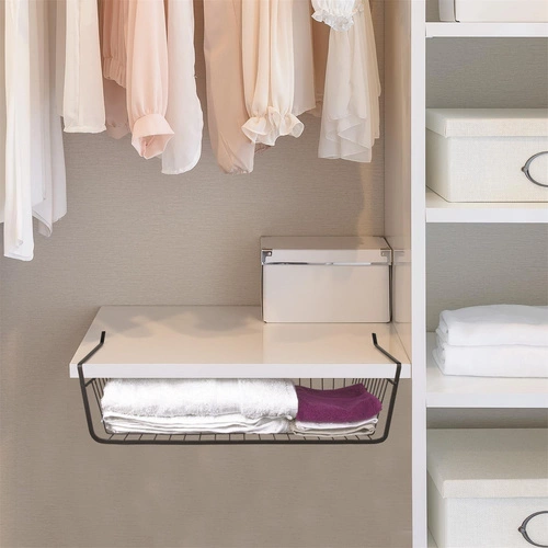 Závěsný policový koš M černý