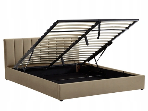 Čalouněná postel Lexington 140x200 béžová s úložným prostorem do ložnice