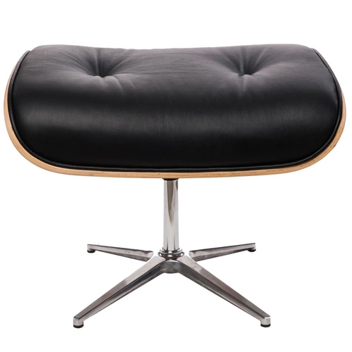 Ergonomická kancelářská židle VIP Exclusive Home černá kožená s podnožkou otočná D2.DESIGN