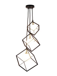 Závěsné svítidlo Weert trojité černé zlaté moderní do jídelny a obývacího pokoje Ledea