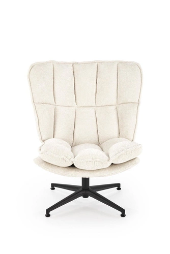 Otočná relaxační křeslo Florens krémová do obýváku moderní látka Intesi