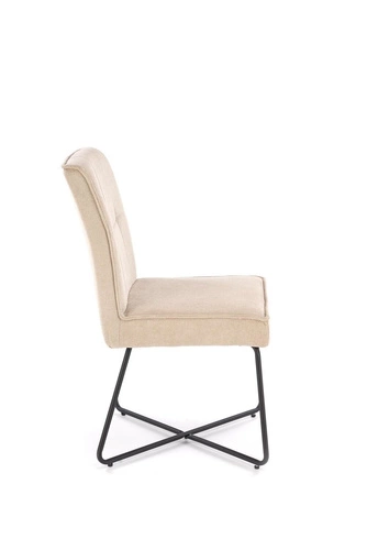 Čalouněná jídelní židle Omara béžová moderní loftová na lyžinách Intesi